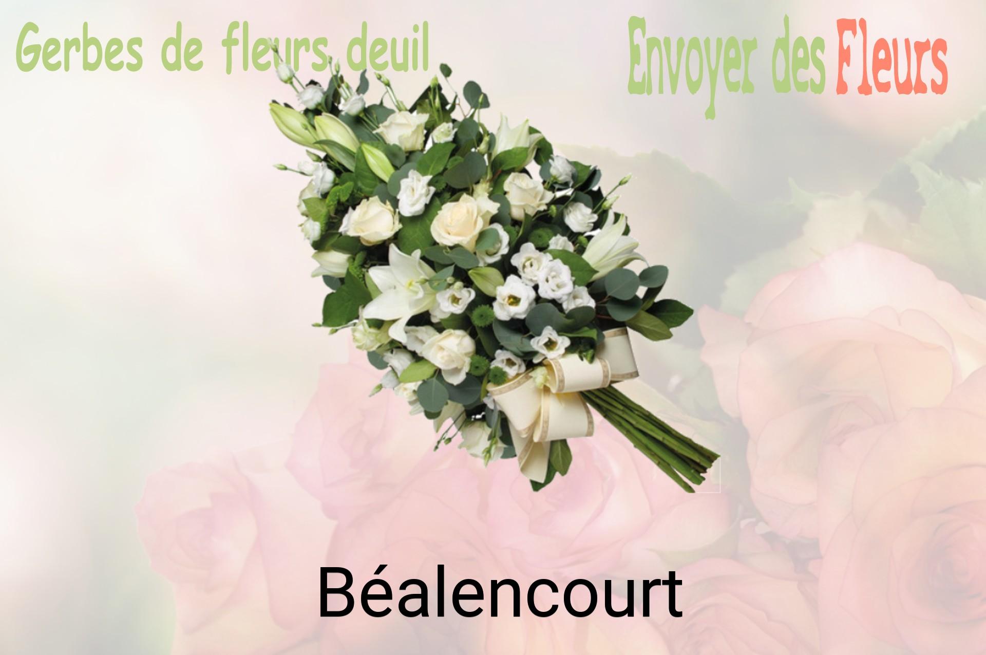 Gerbe de fleurs de deuil livrée à Béalencourt